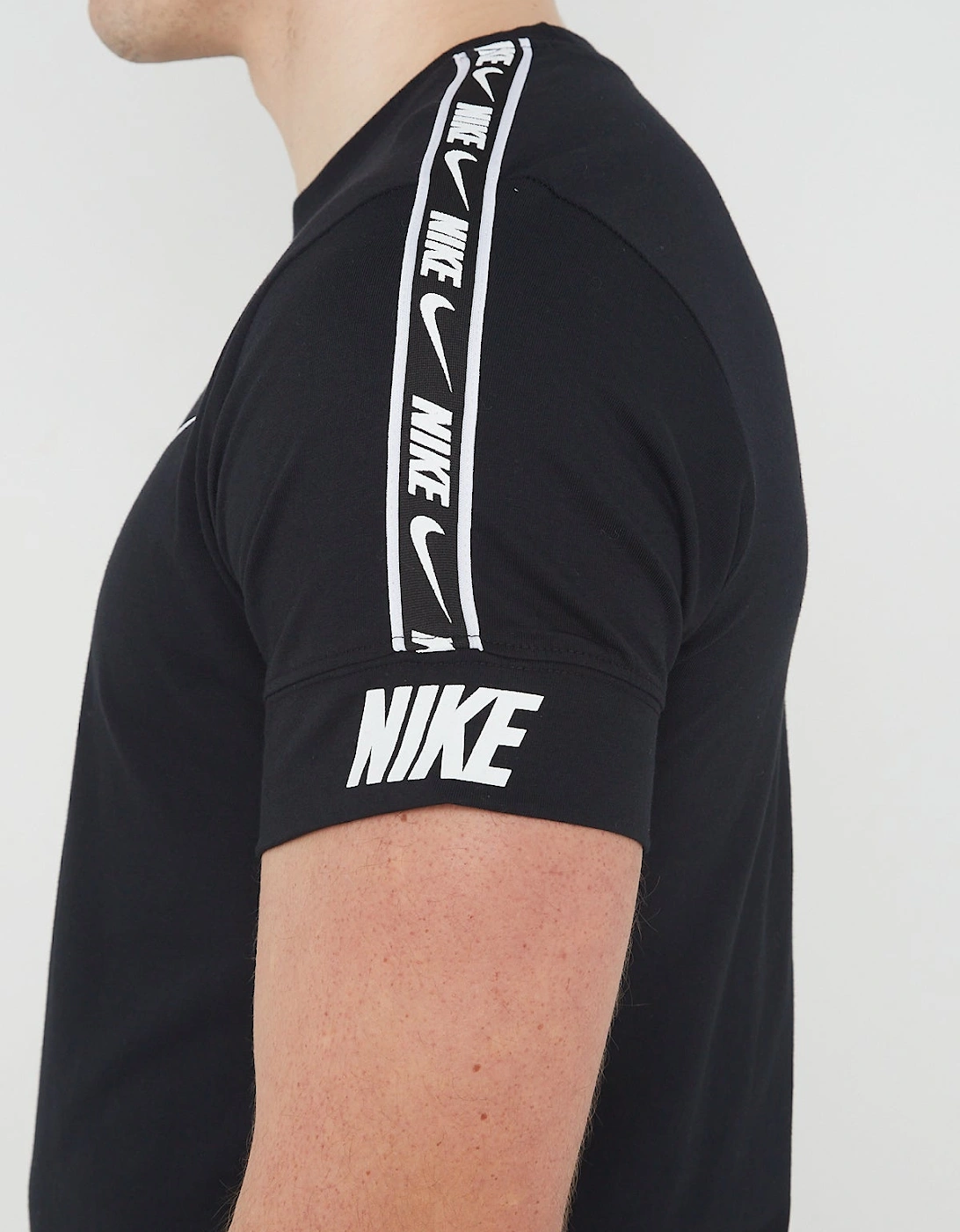 Nike Mens NSW Repeat T Shirt in Black White