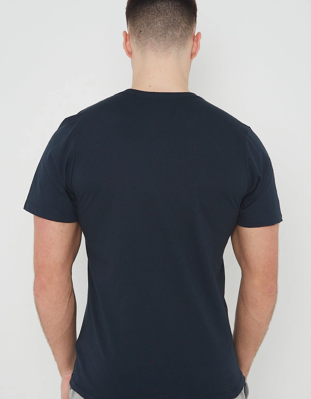 Nike Mens Embroidered Logo Swoosh T Shirt in Navy