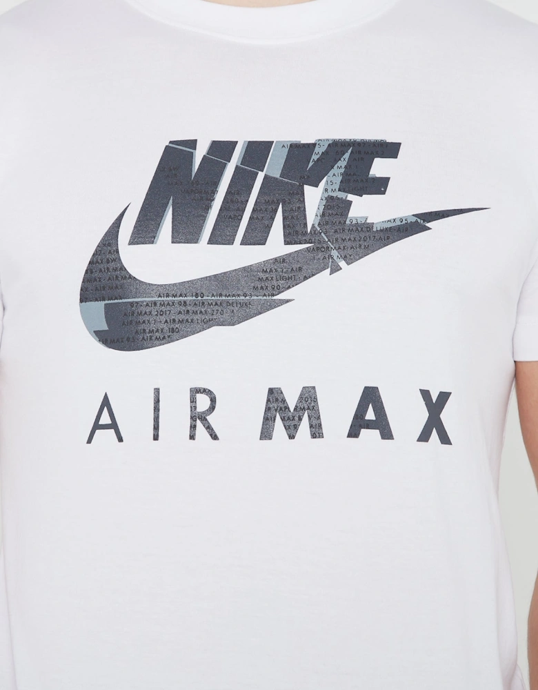 Nike Air Max NSW Graphic Print Mens T Shirt in White
