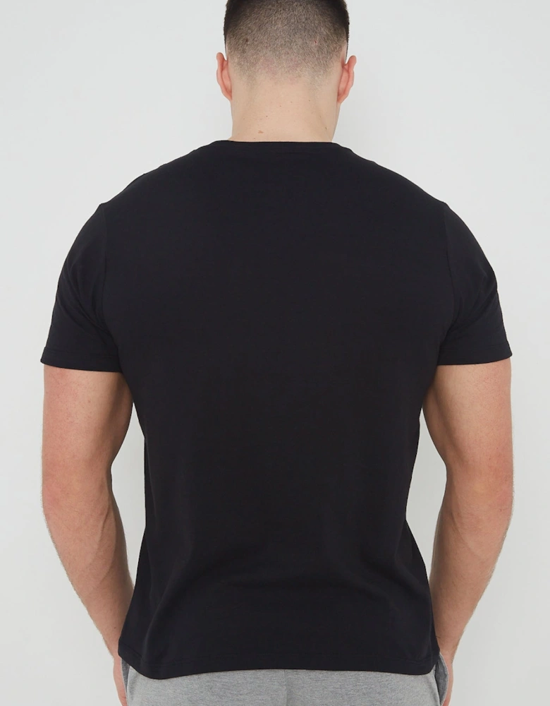 Nike Mens Embroidered Logo Swoosh T Shirt in Black