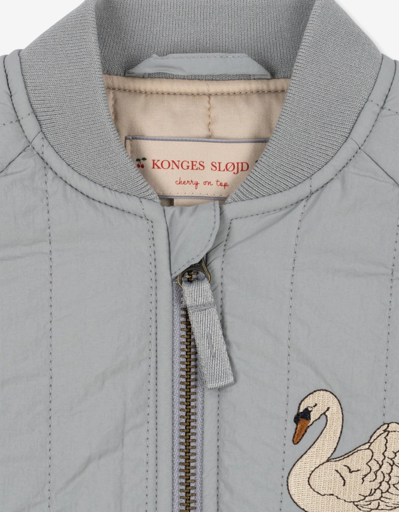 Konges Sløjd Girls Juno Bomber Jacket in Grey
