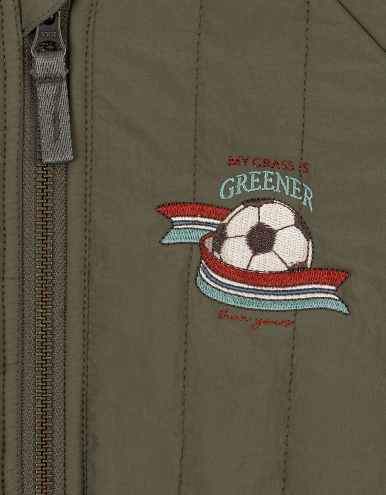 Konges Sløjd Boys Juno Bomber Jacket in Green