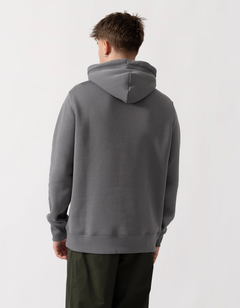 GANT Mens Regular Fit Shield Logo Pullover Hoodie - 38 Mid Grey