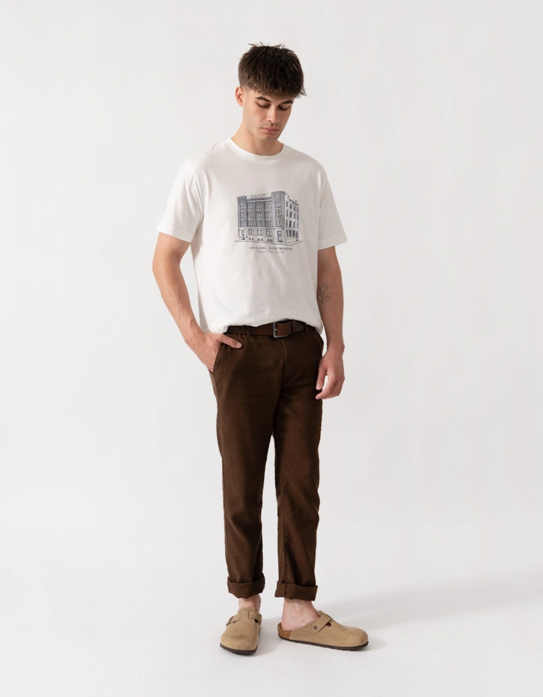 GANT Mens Factory Graphic Short Sleeve T-Shirt - 113 Eggshell