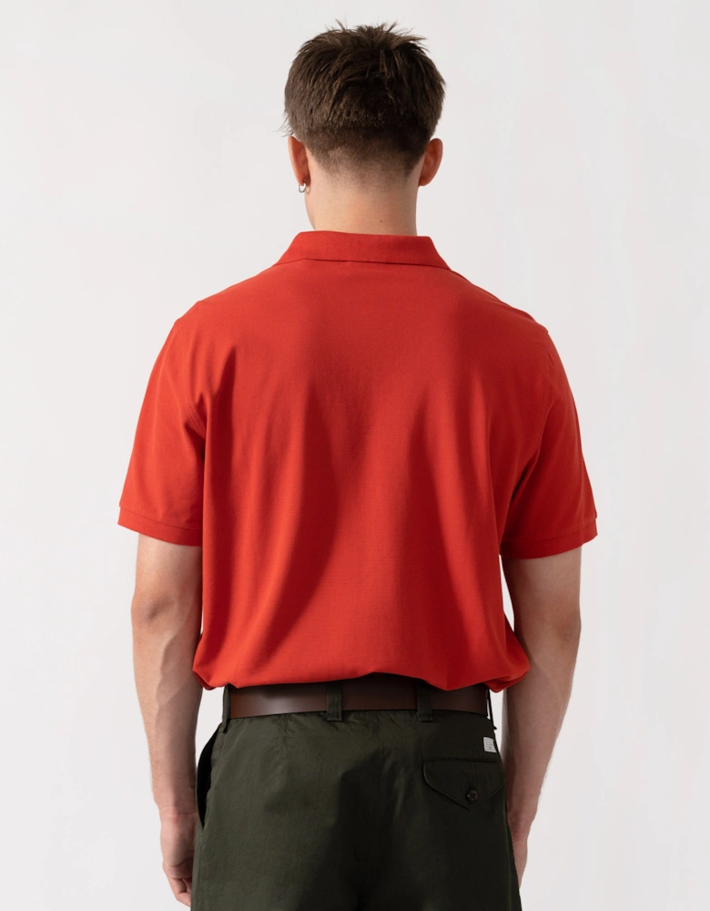 GANT Mens Regular Fit Short Sleeve Shield Logo Pique Polo - 853 Maple Fire