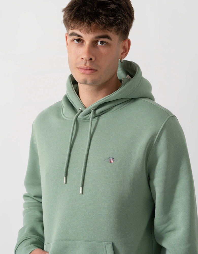 GANT Mens Regular Fit Shield Logo Pullover Hoodie - 308 Surplus Mint