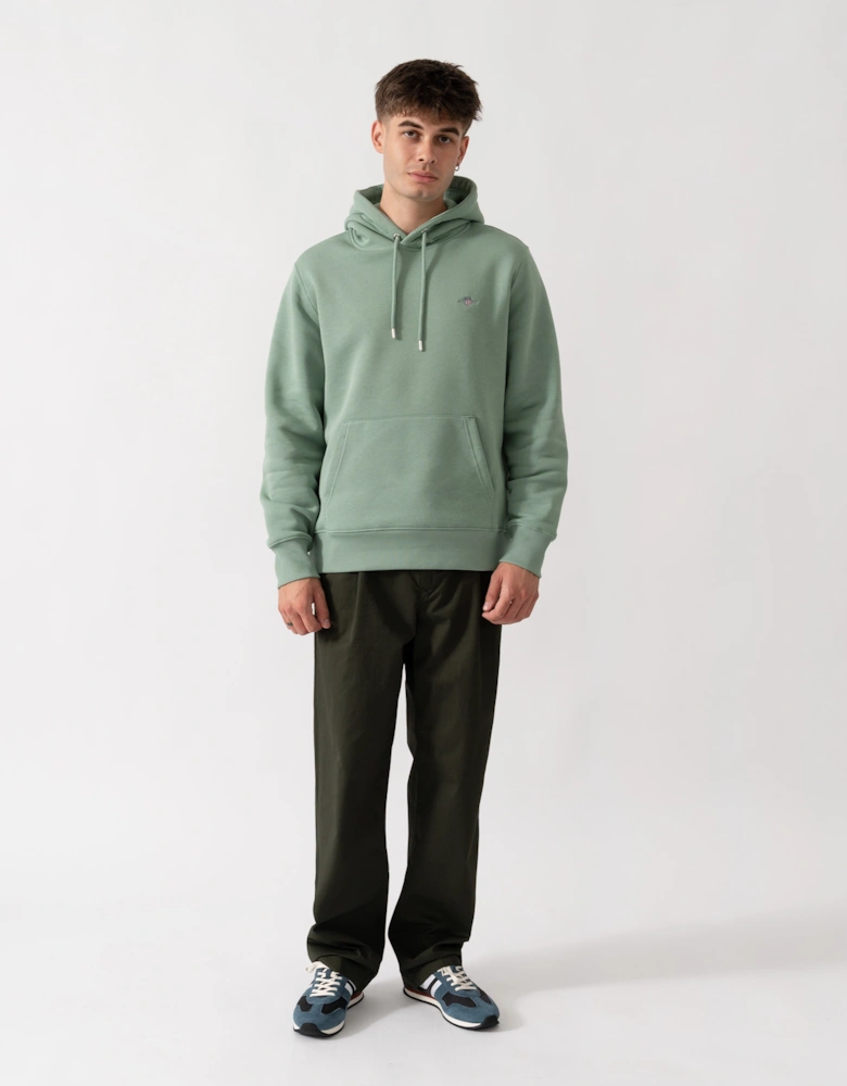 GANT Mens Regular Fit Shield Logo Pullover Hoodie - 308 Surplus Mint