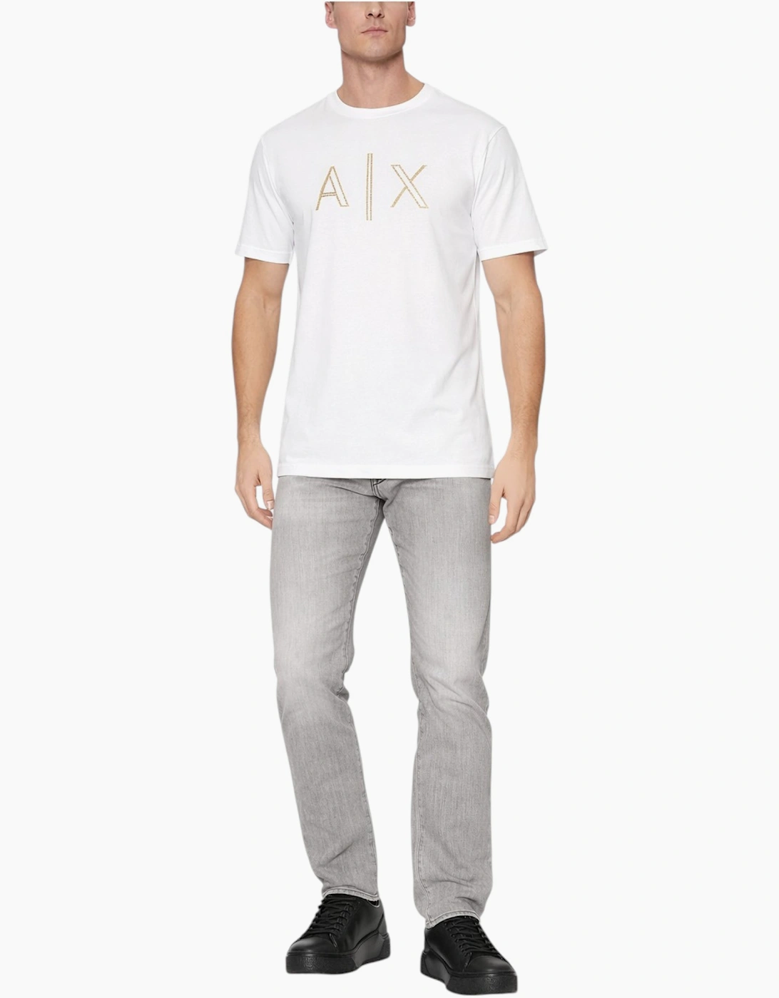 Armani Exchange Mens T-Shirts Milano A|X Print Casual Cotton Tee Summer Top