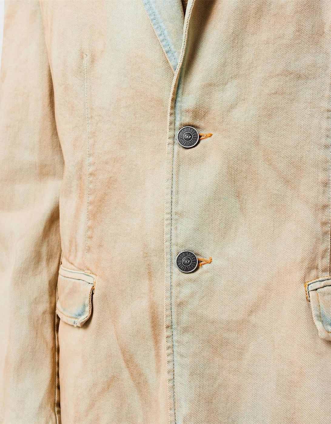 Solid Patterned Denim Jacket