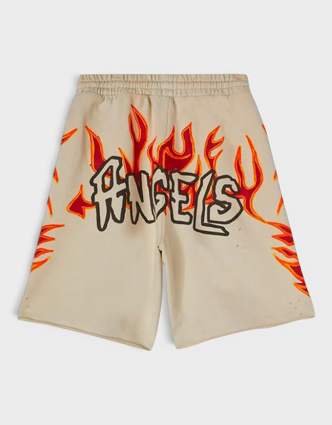 GD Graffiti Flames Sweatshort Off White