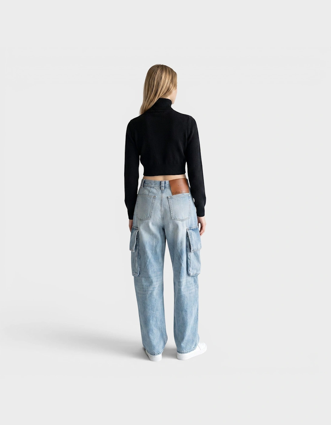 All Roads Cropped Turtleneck Jumper Black