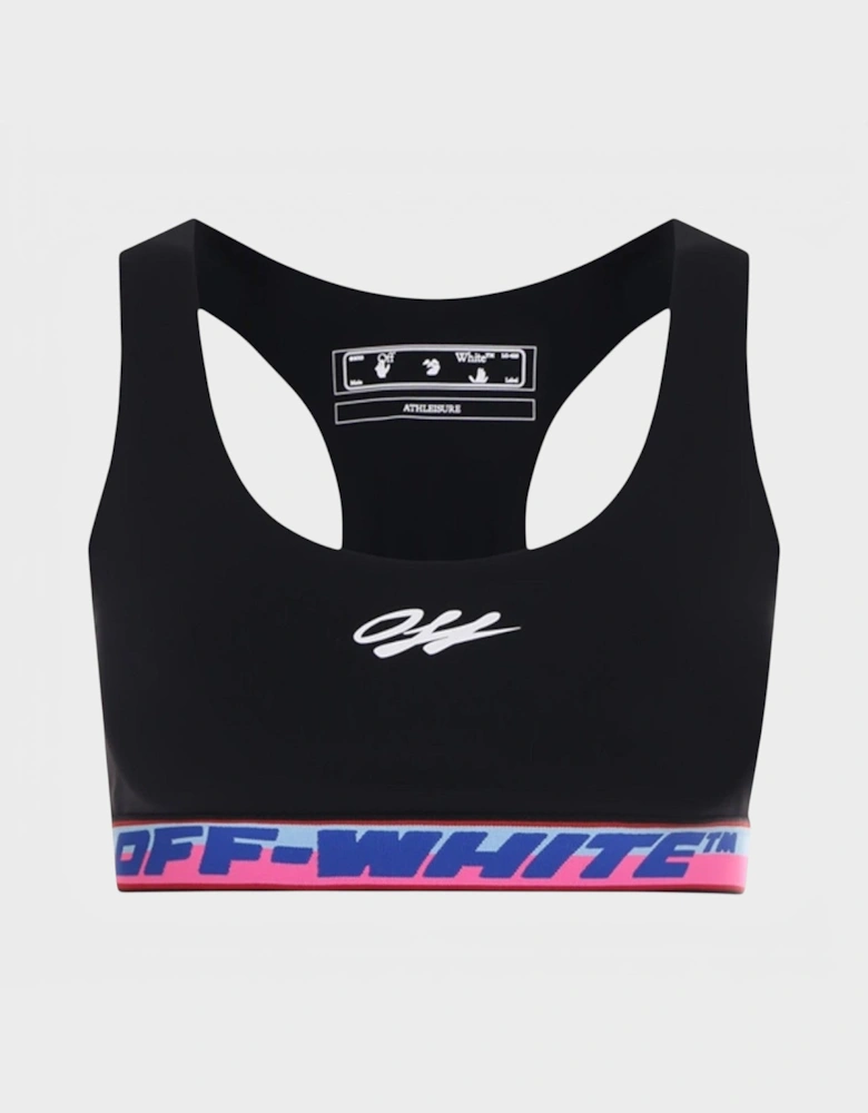Athleisure Logo Bra Top Black
