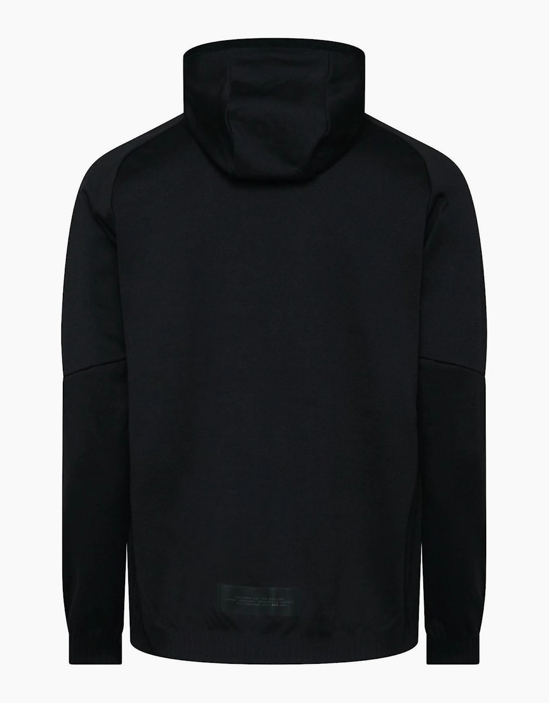 Civic Solid Patterned Hooded Full Zipper Ribbed Cuff Jacket