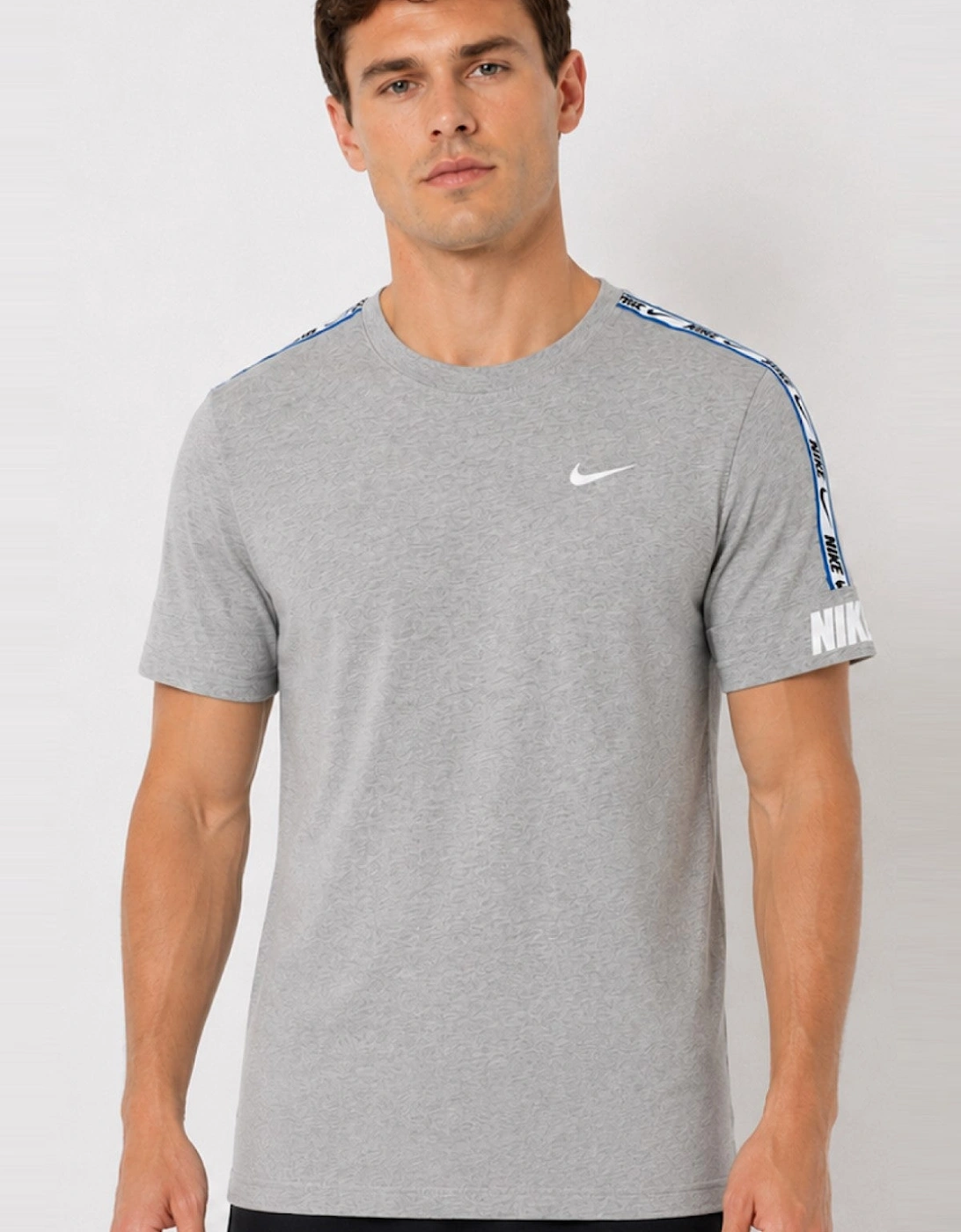 Nike Mens NSW Repeat T Shirt in Grey