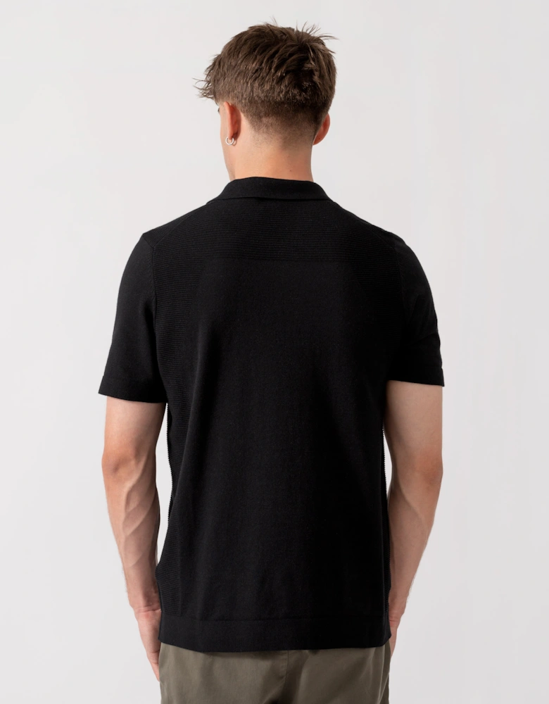 BOSS Green Momentum-Lite Mens Short Sleeve Polo Shirt - Black 001