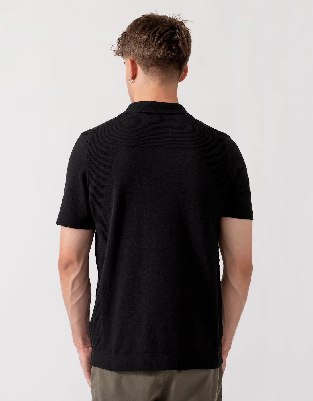 BOSS Green Momentum-Lite Mens Short Sleeve Polo Shirt - Black 001