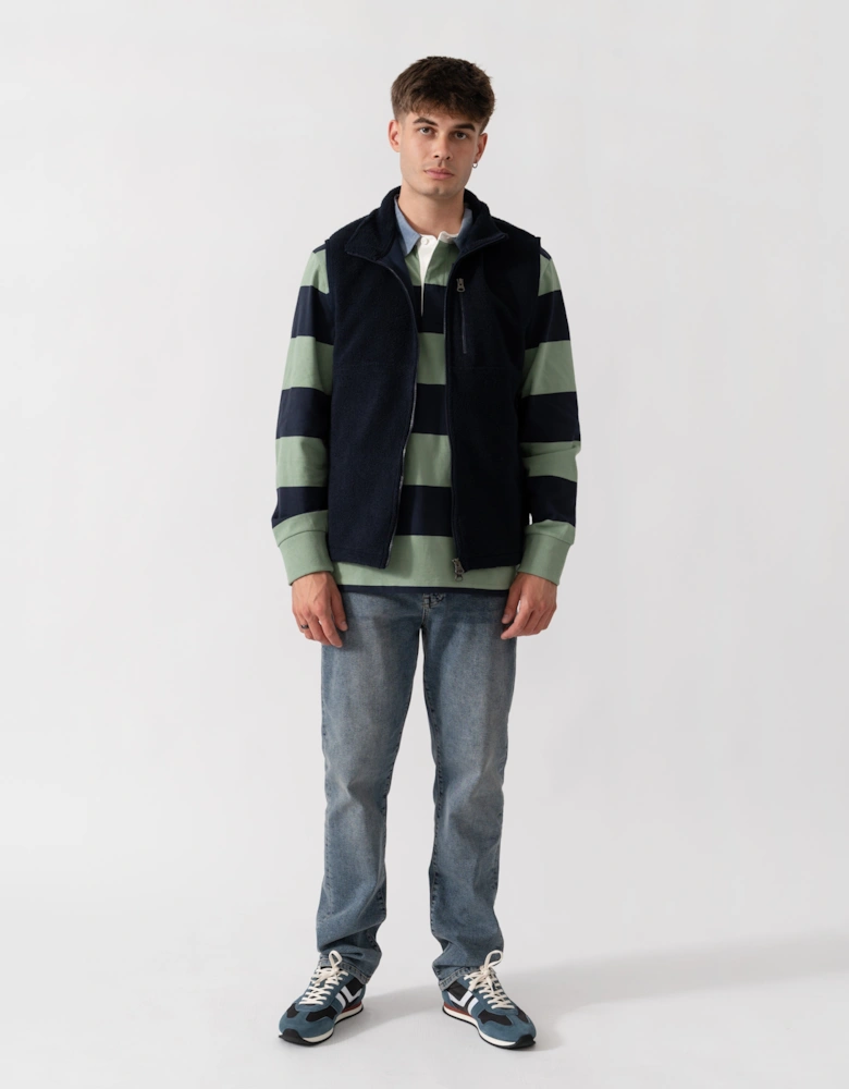 GANT Mens Fleece Gilet - 433 Evening Blue