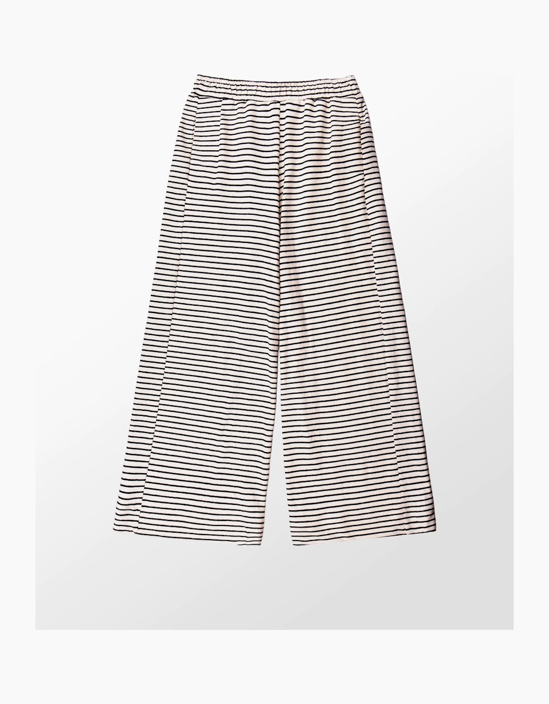 RO&ZO RO&ZO Women's Black and White Stripe Cotton-Jersey Trousers