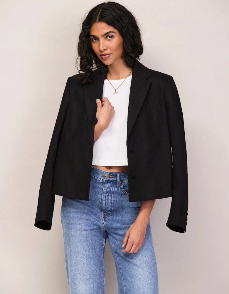 Black Cropped Blazer
