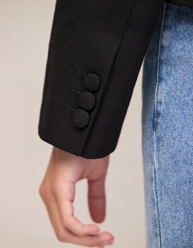 Black Cropped Blazer
