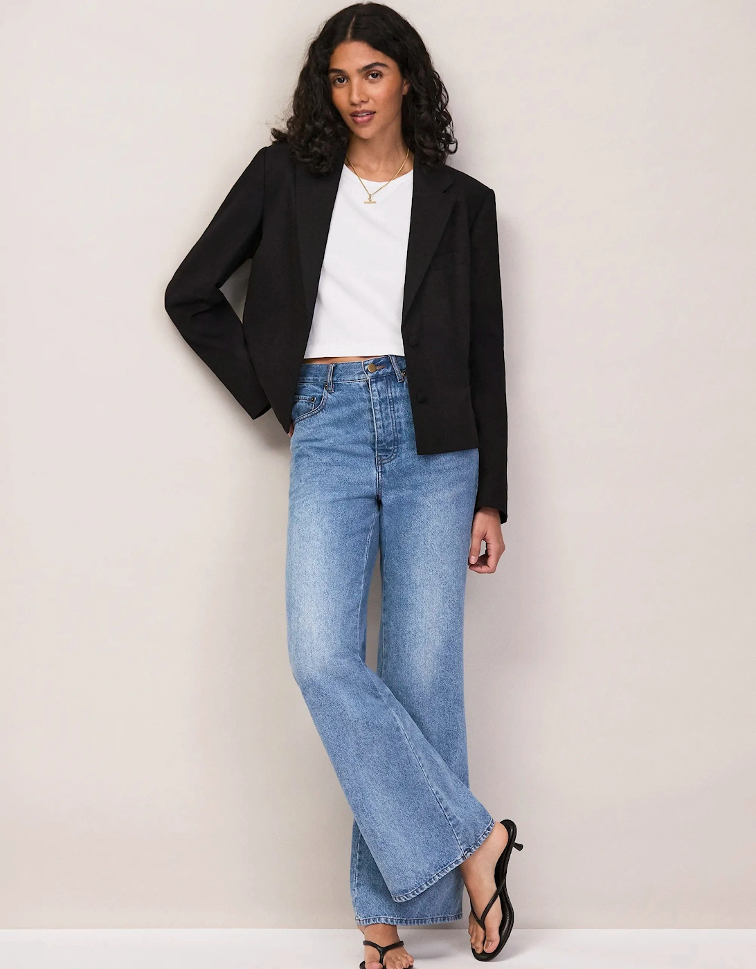 Black Cropped Blazer