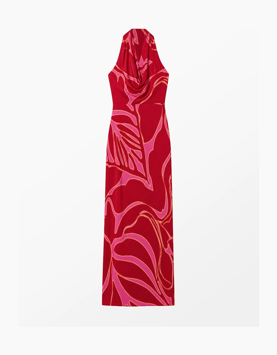Petite Emilia Red Floral Halter Neck Dress