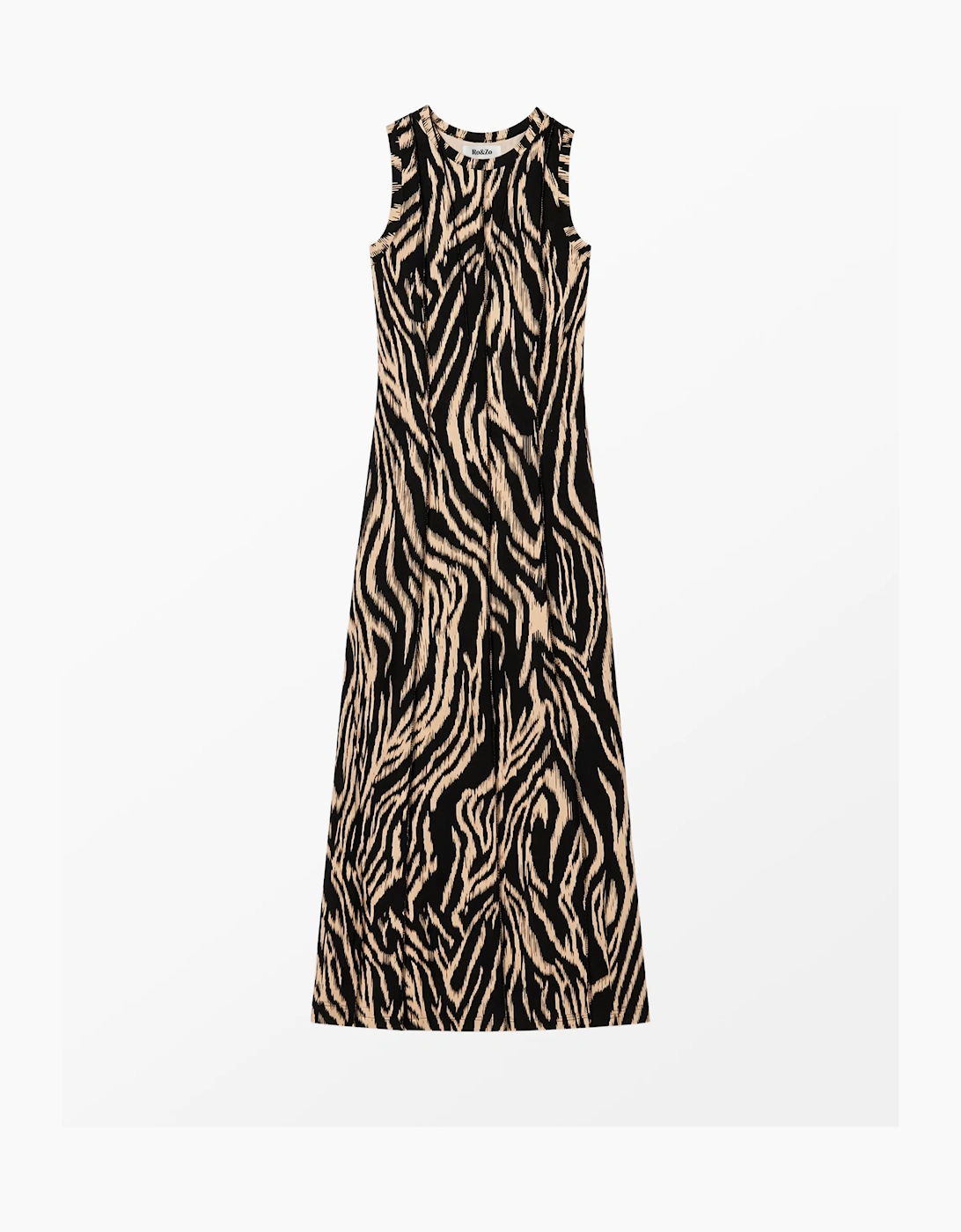 Zebra Print Seam Detail Jersey Dress