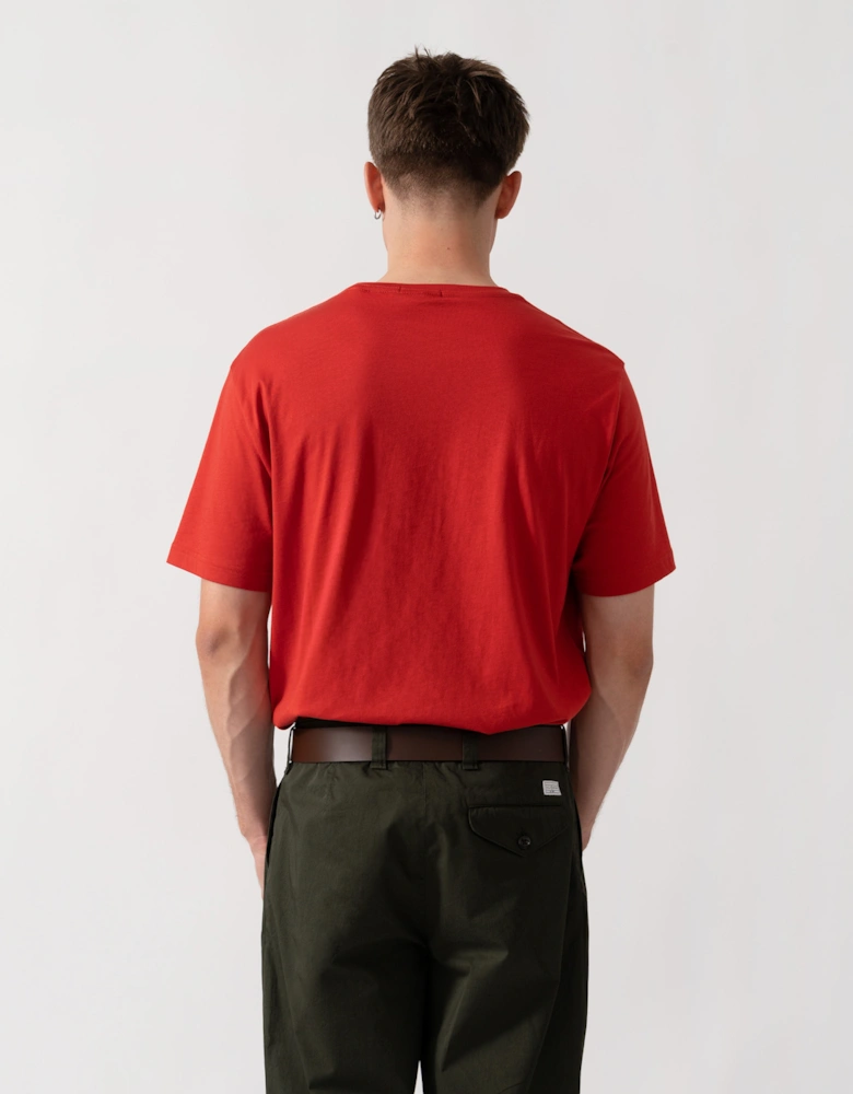 GANT Mens Regular Fit Short Sleeve Shield Logo T-Shirt - 853 Maple Fire