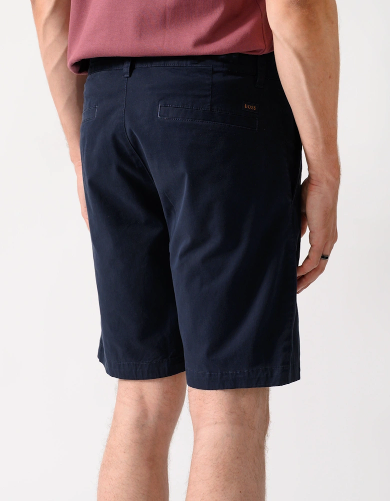 BOSS Orange Slim Fit Mens Chino Shorts - Dark Blue 404