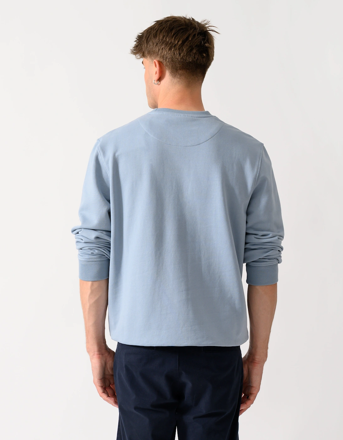Belstaff Mens Logo Sweatshirt - Mist Blue