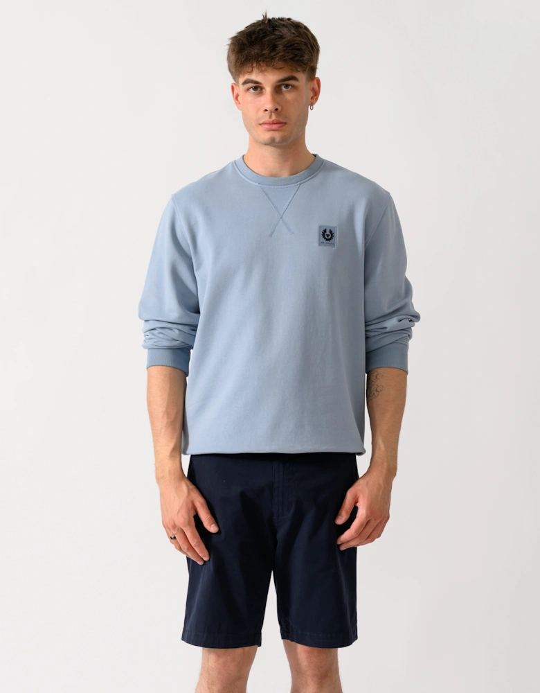 Belstaff Mens Logo Sweatshirt - Mist Blue