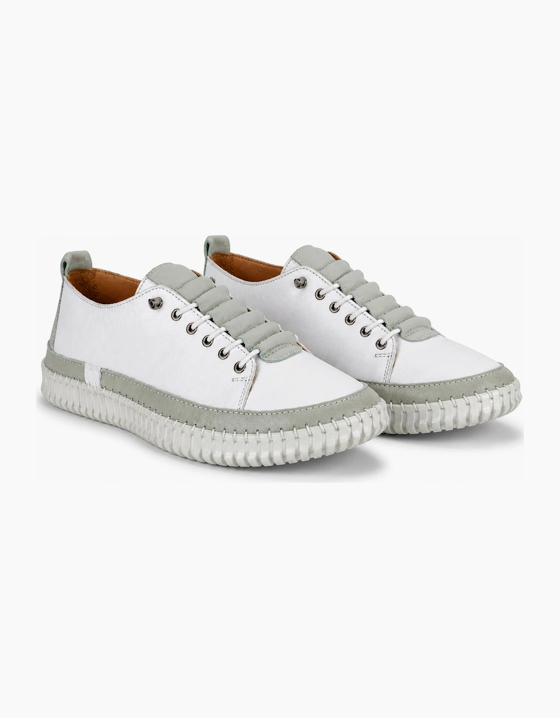Mod Comfys KATIE Womens Casual Shoes White/Mint
