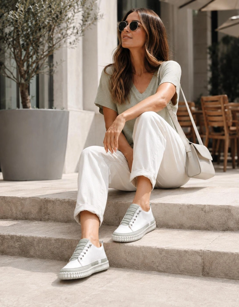 Mod Comfys KATIE Womens Casual Shoes White/Mint