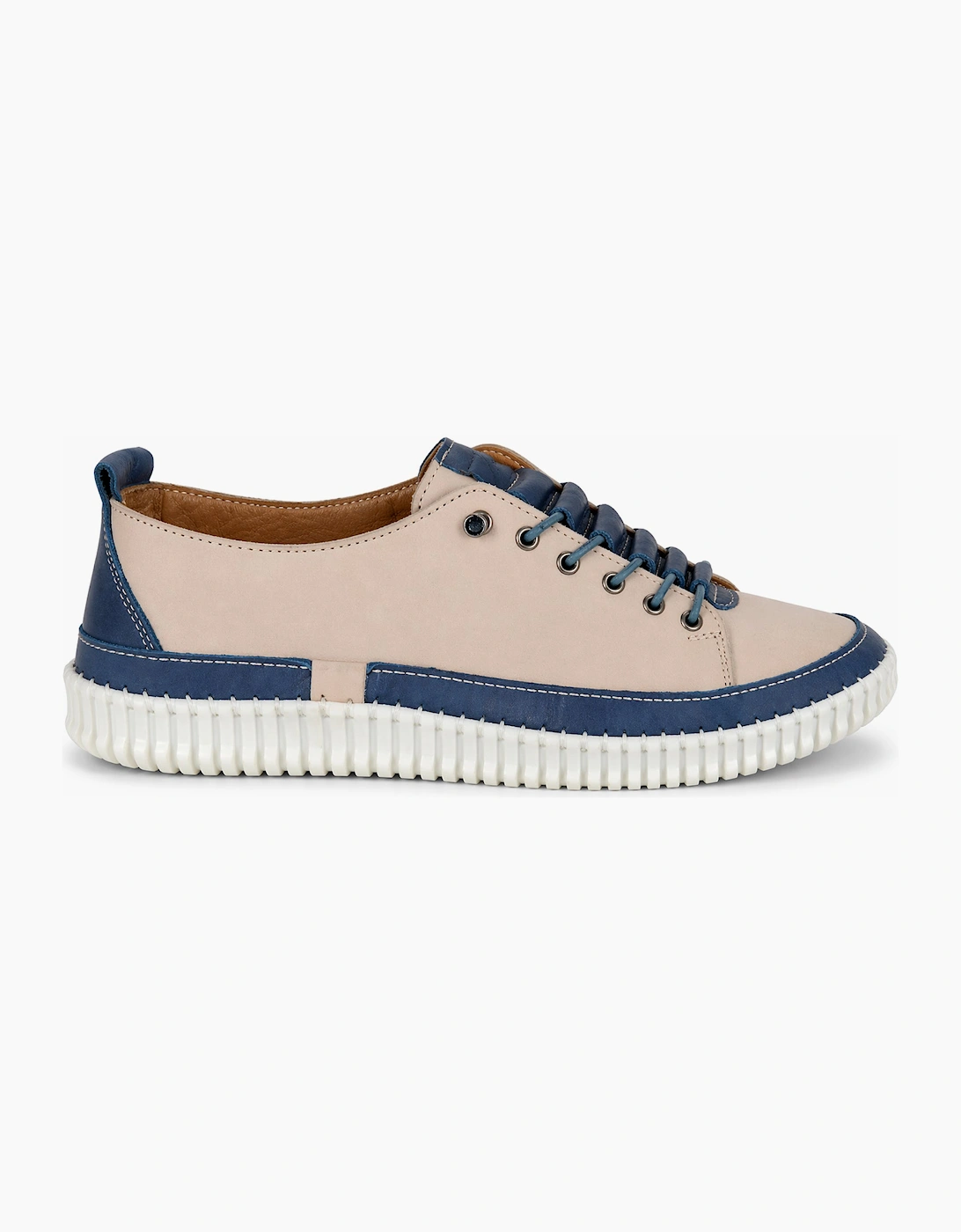 Mod Comfys KATIE Womens Casual Shoes Beige/Blue, 6 of 5