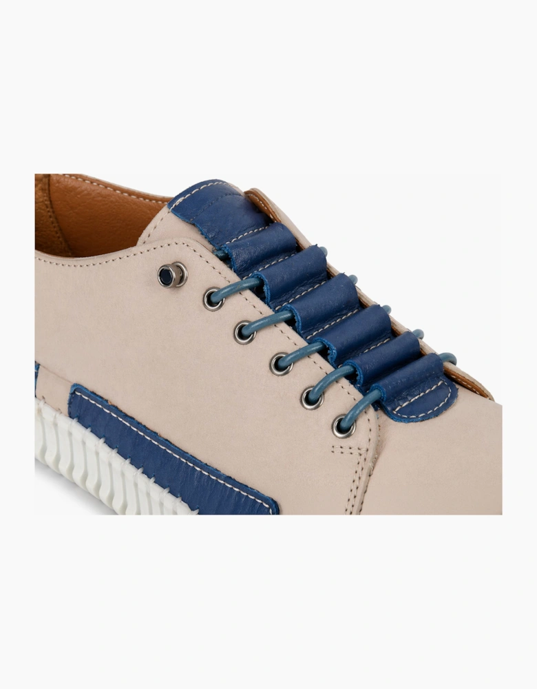 Mod Comfys KATIE Womens Casual Shoes Beige/Blue