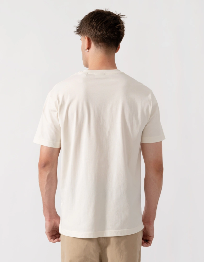 GANT Mens Logo Graphic Short Sleeve T-Shirt - 130 Cream