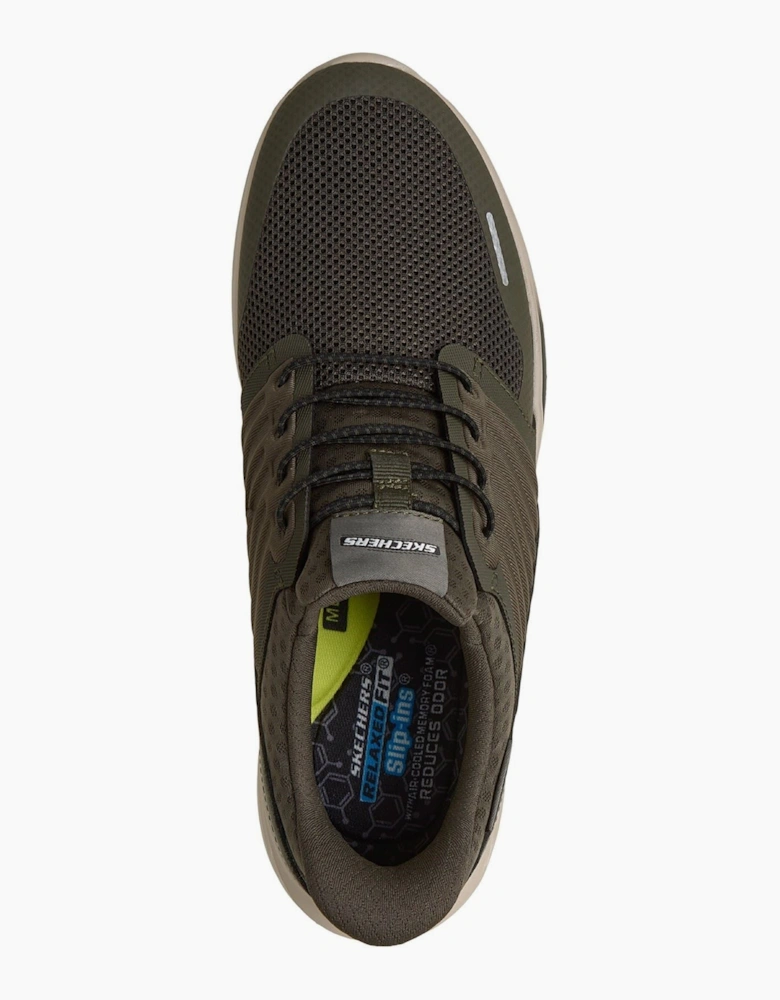 Skechers Slade Luther Men's Olive Synthetic / Mesh Trainers