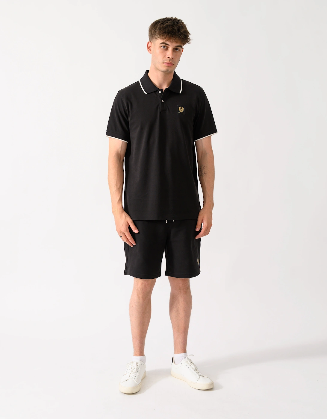 Belstaff Mens Tipped Polo Shirt - Black