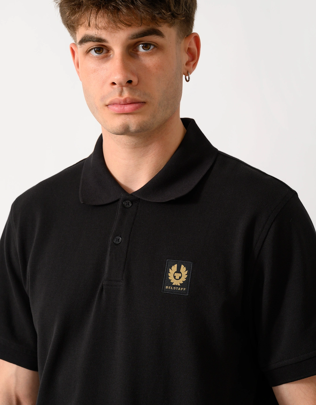 Belstaff Mens Logo Polo - Black