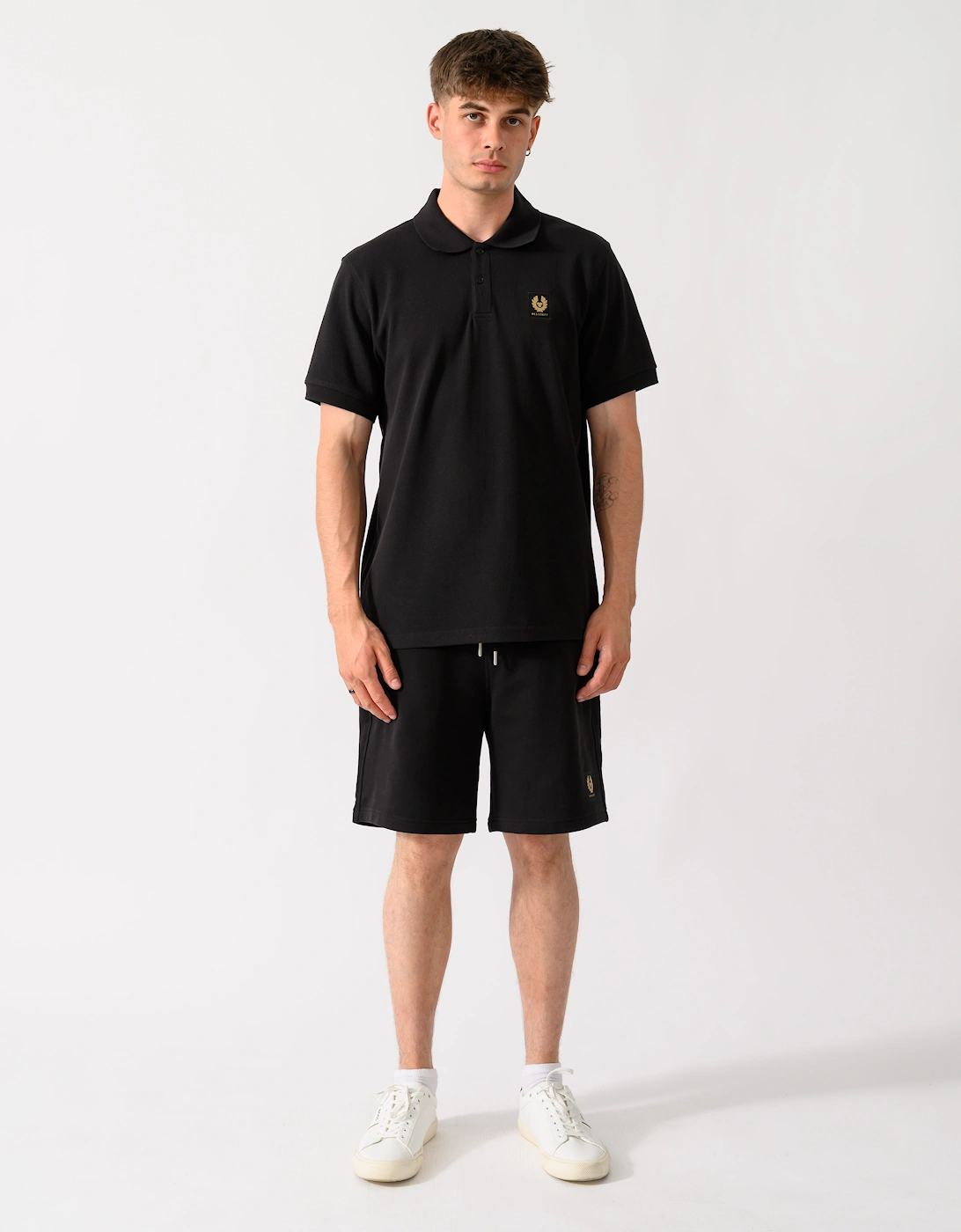 Belstaff Mens Logo Polo - Black