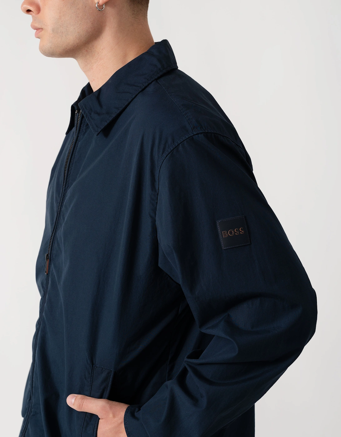 BOSS Orange Lutti Mens Overshirt - Dark Blue 404