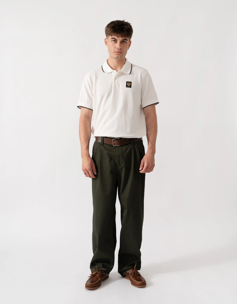Belstaff Mens Tipped Polo Shirt - White