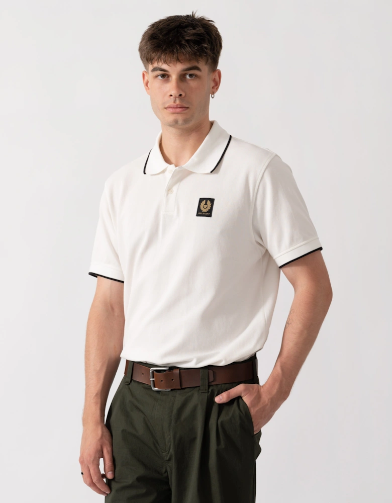 Belstaff Mens Tipped Polo Shirt - White
