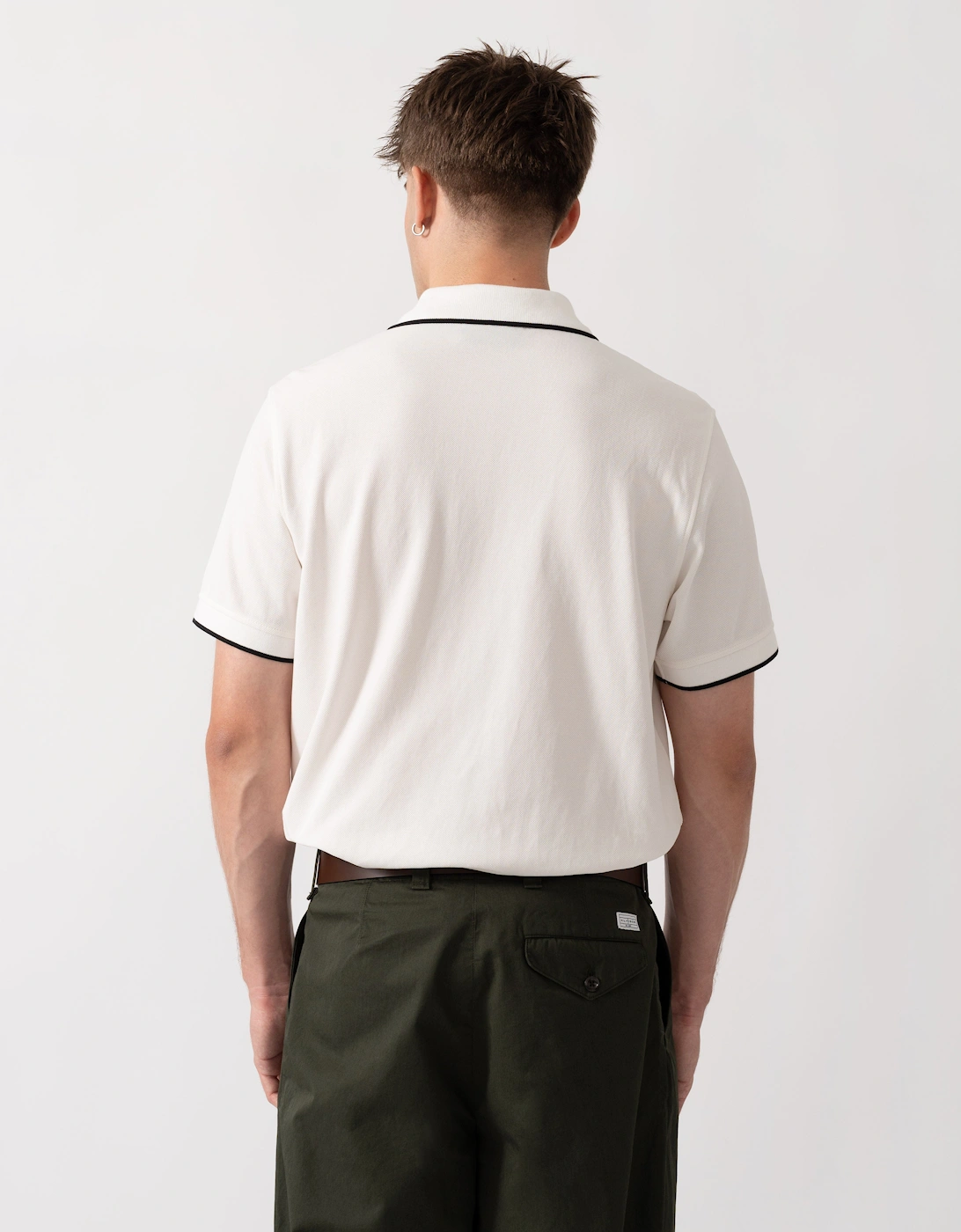 Belstaff Mens Tipped Polo Shirt - White