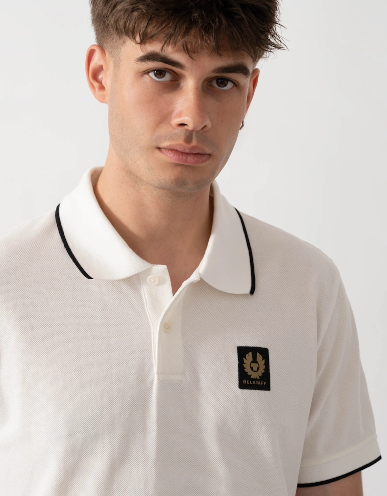 Belstaff Mens Tipped Polo Shirt - White
