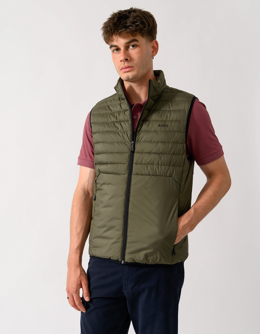 BOSS Green Urbanex Mens Gilet - Open Green 398