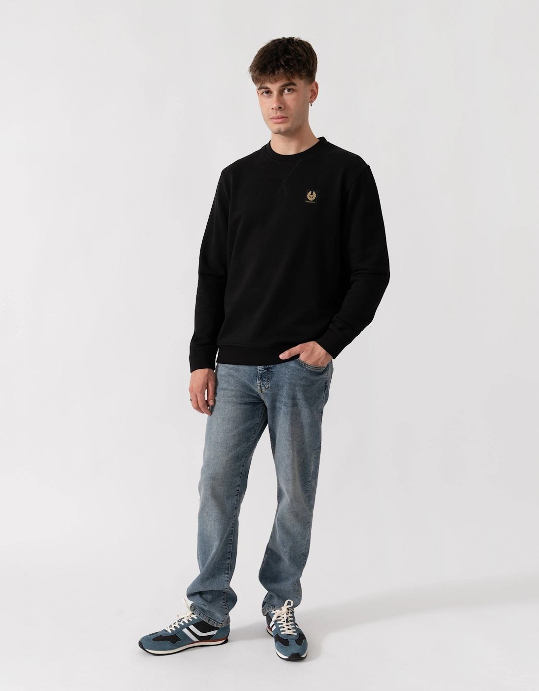 Belstaff Mens Logo Sweatshirt - Black