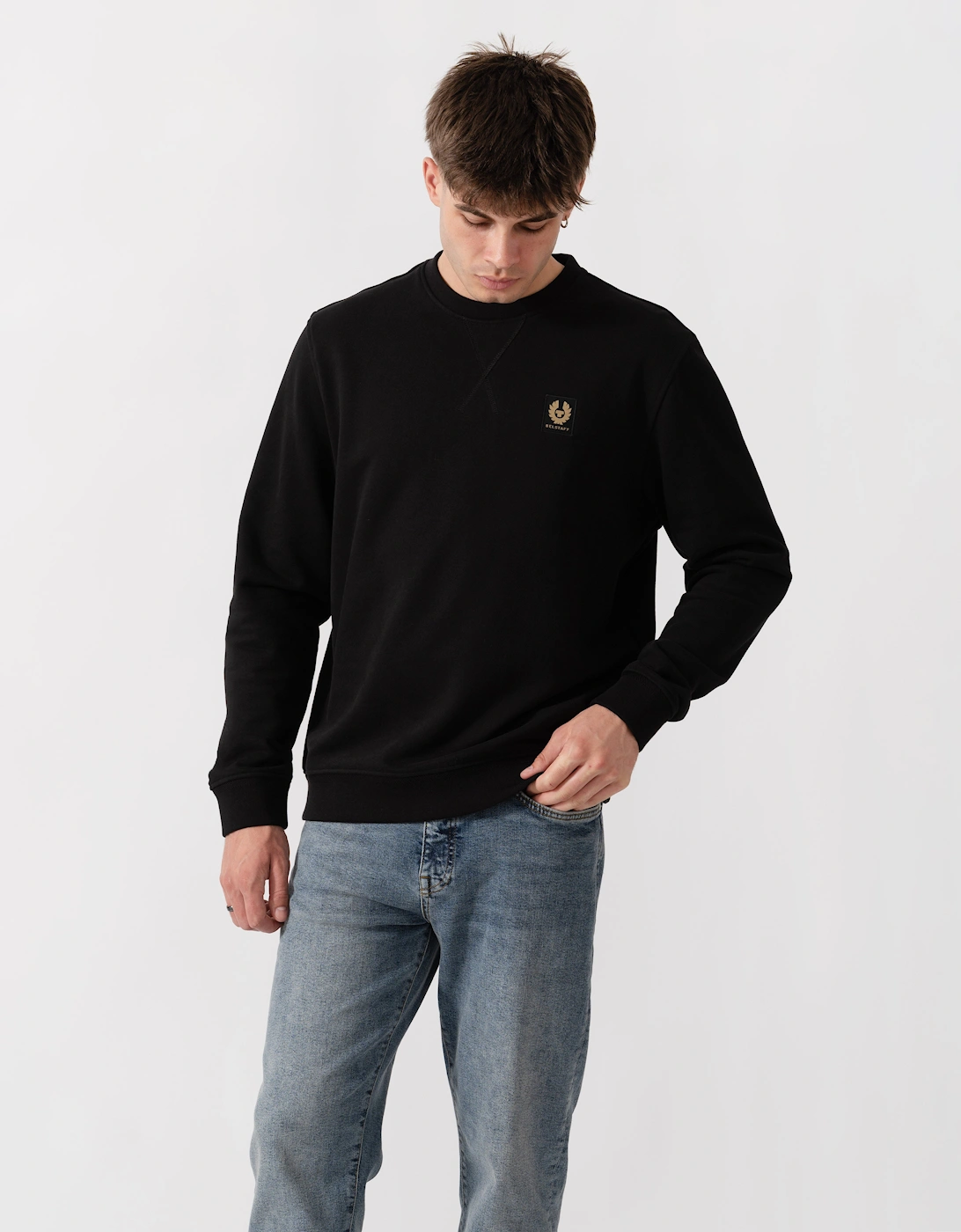 Belstaff Mens Logo Sweatshirt - Black