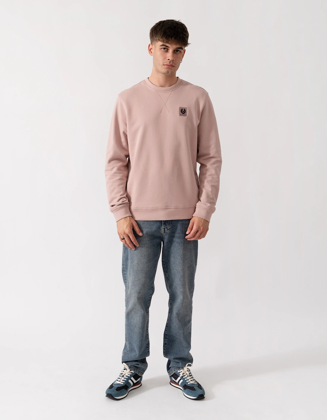Belstaff Mens Logo Sweatshirt - Dusk Pink