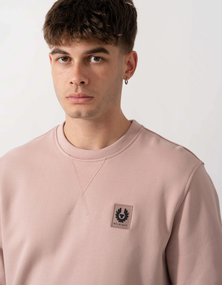 Belstaff Mens Logo Sweatshirt - Dusk Pink